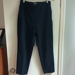 H&M Navy Blue Ankle Pants High-Waisted Tailored